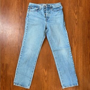 Levi's Wedgie Straight Light Blue Denim Jeans